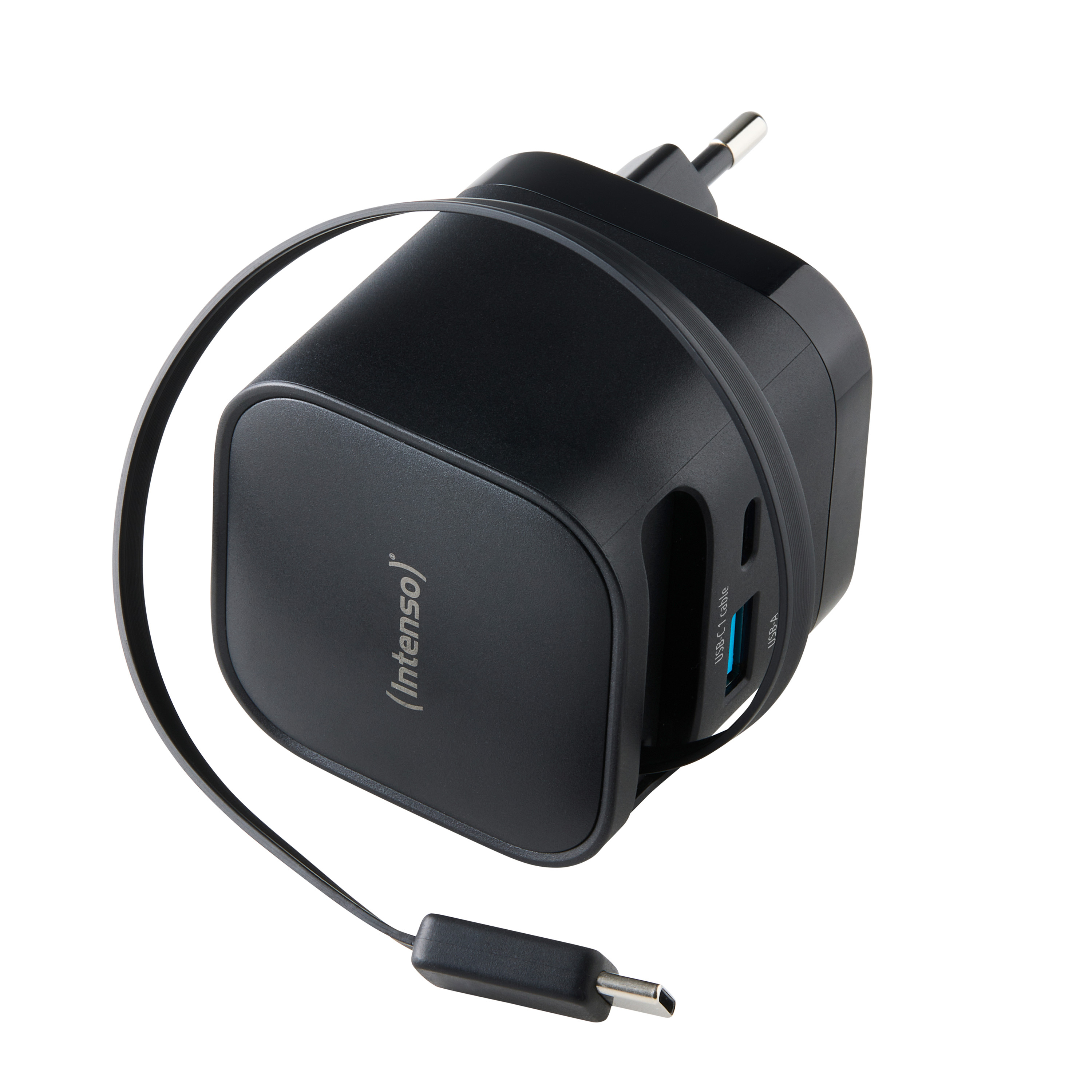 Intenso Compact Fast Charger 65W USB-C/&shy;USB-A Black