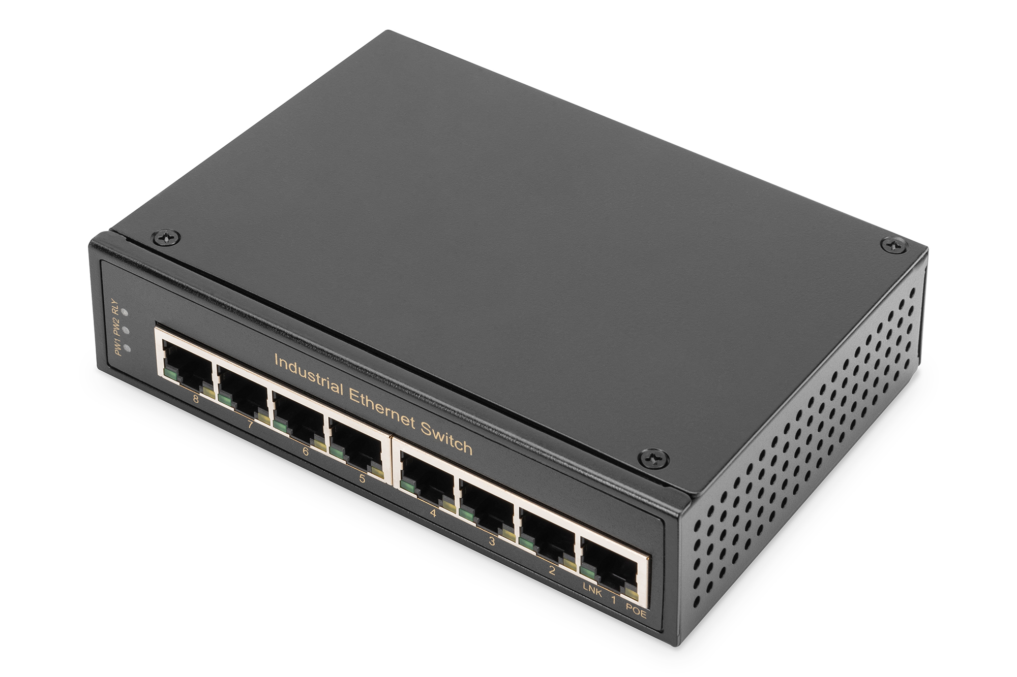 DIGITUS Switch Ind. 8-Port Gigabit Unmanaged schwar