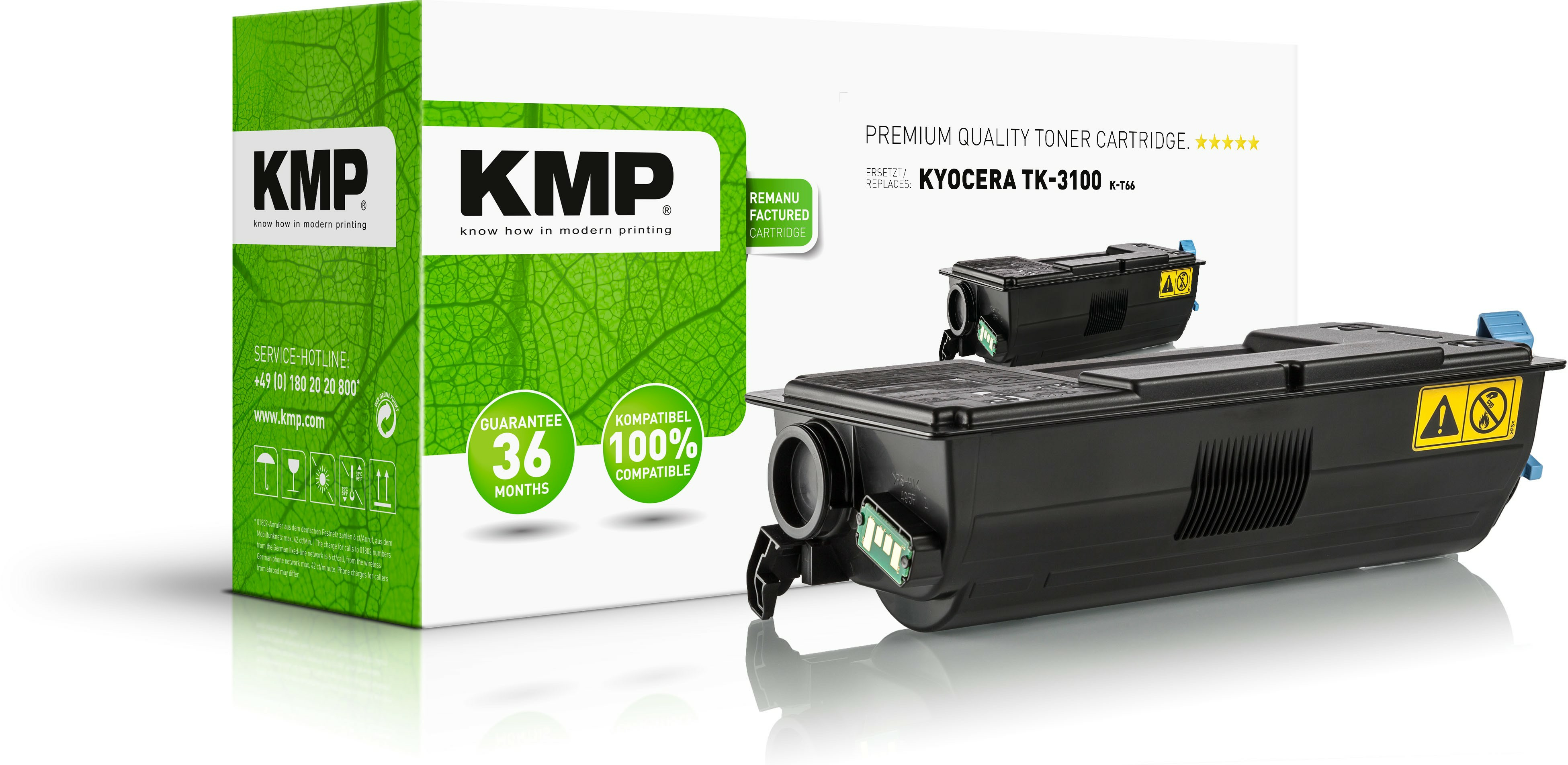 KMP Toner Kyocera TK-3100/­TK3100 black 16500 S. K-T66 remanufact KMP Toner Kyocera TK-3100/­TK3100 black 16500 S. K-T66 remanufact