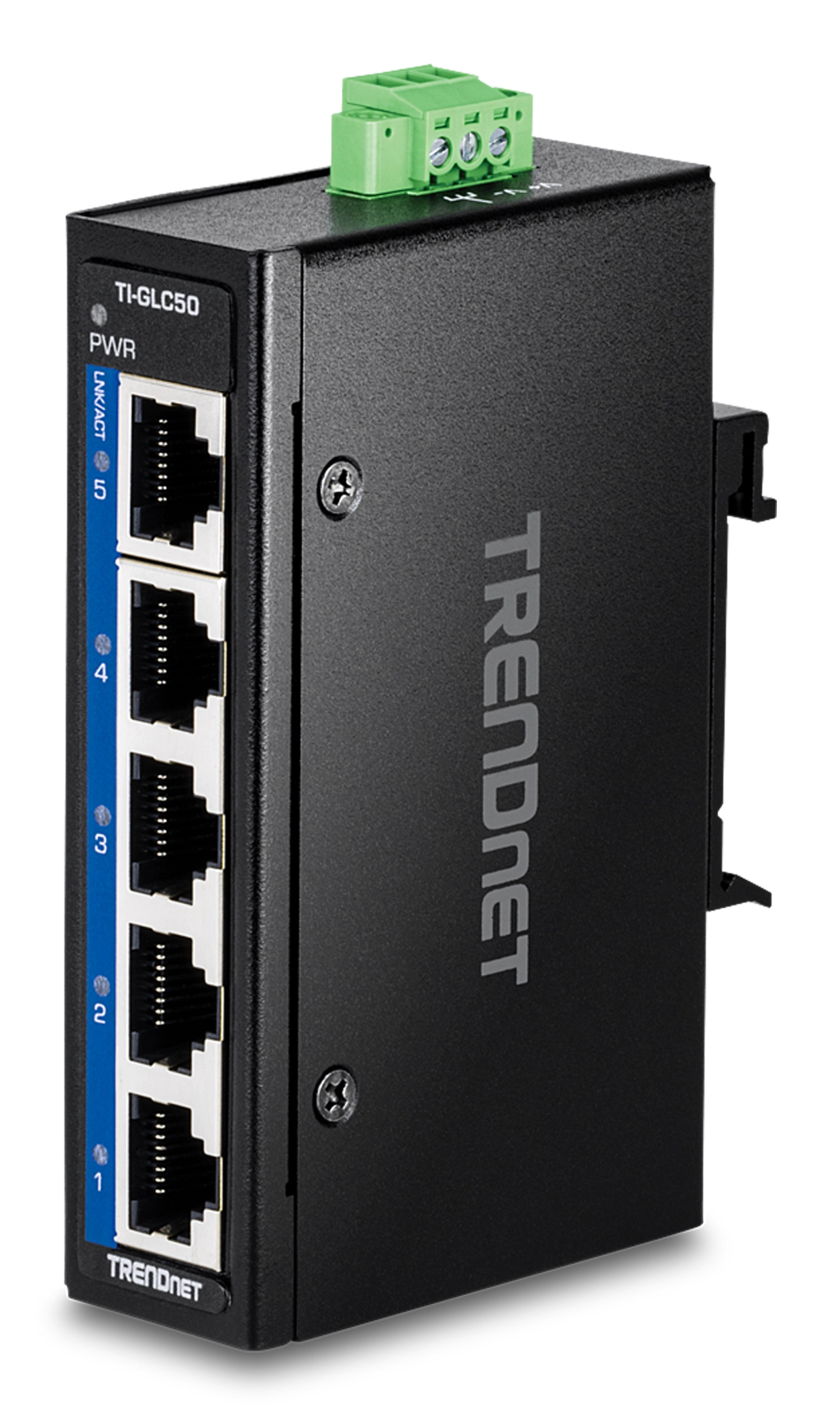 TRENDnet Industrial Switch 5-Port Gbit Mini DIN-Rail TRENDnet Industrial Switch 5-Port Gbit Mini DIN-Rail
