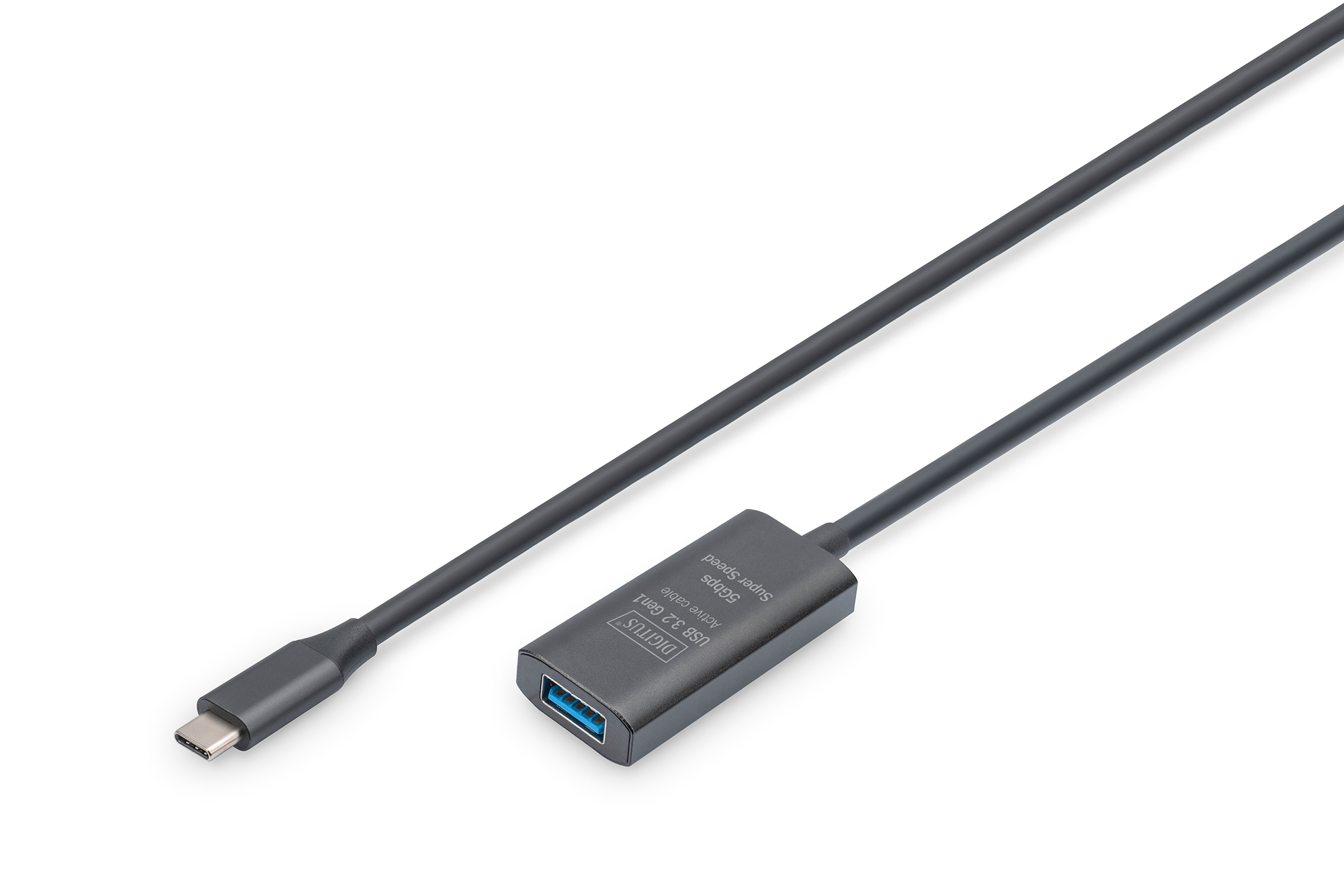 DIGITUS Verlängerungskabel USB-C->USB-A St./&shy;Bu. 5Gbit 5,00m