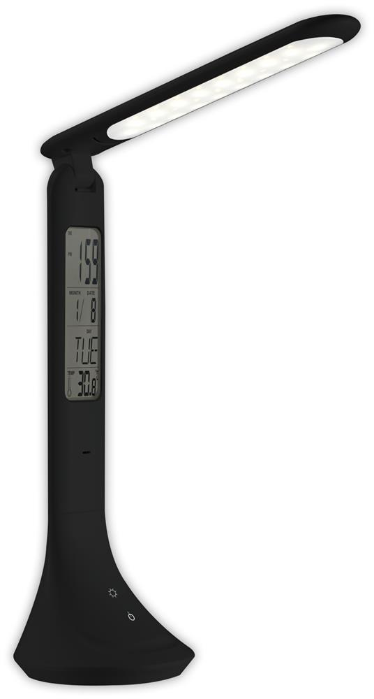 Avide LED Tischleuchte Kalender Schwarz 5W