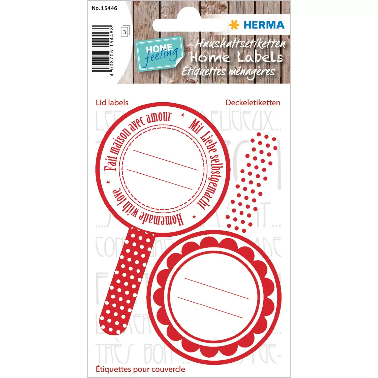 HERMA Deckeletiketten New Look Rot 6St.
