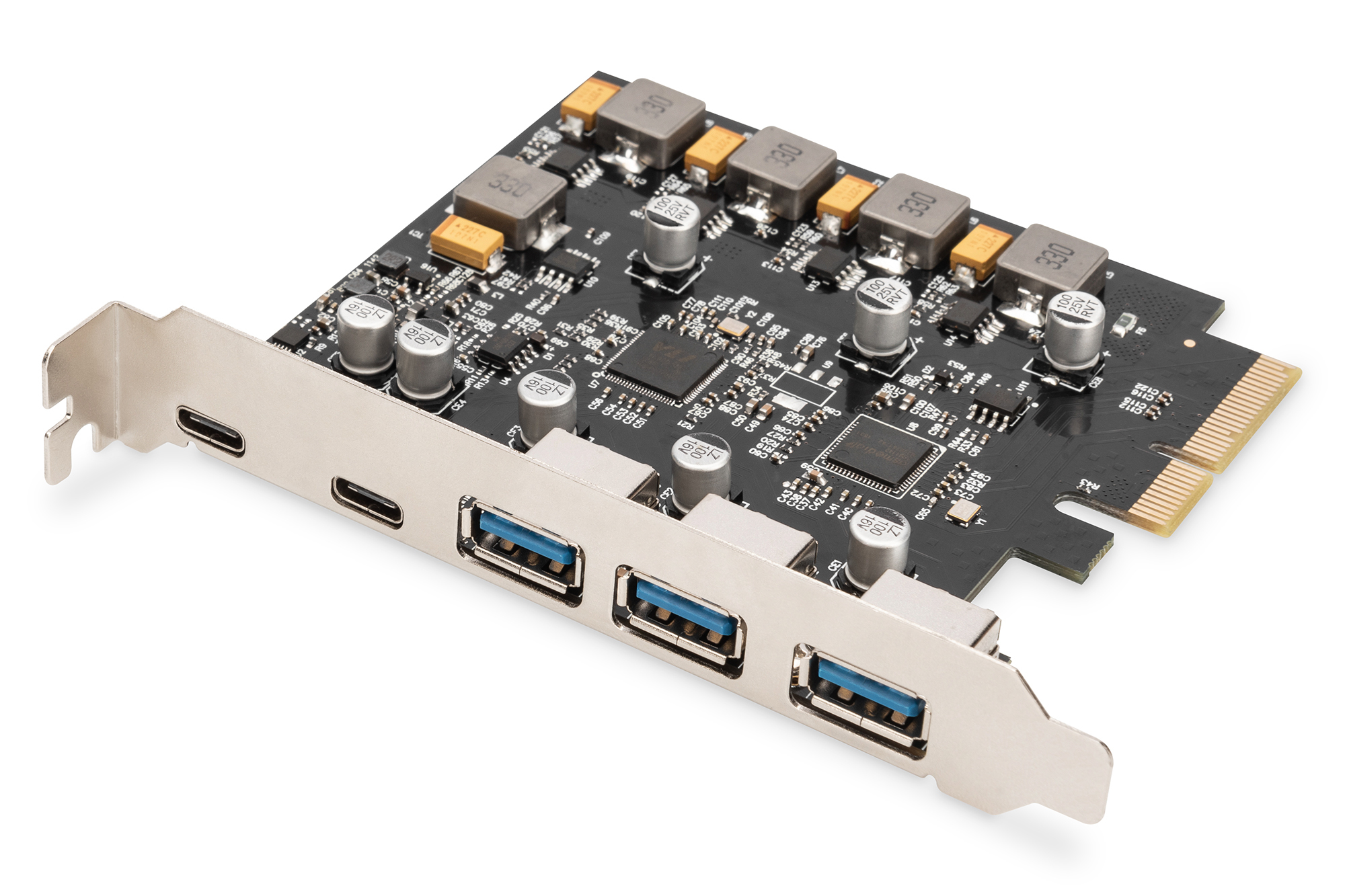DIGITUS PCI Expr. Card USB 3.1 Gen2, 2x USB-C 3x USB-A