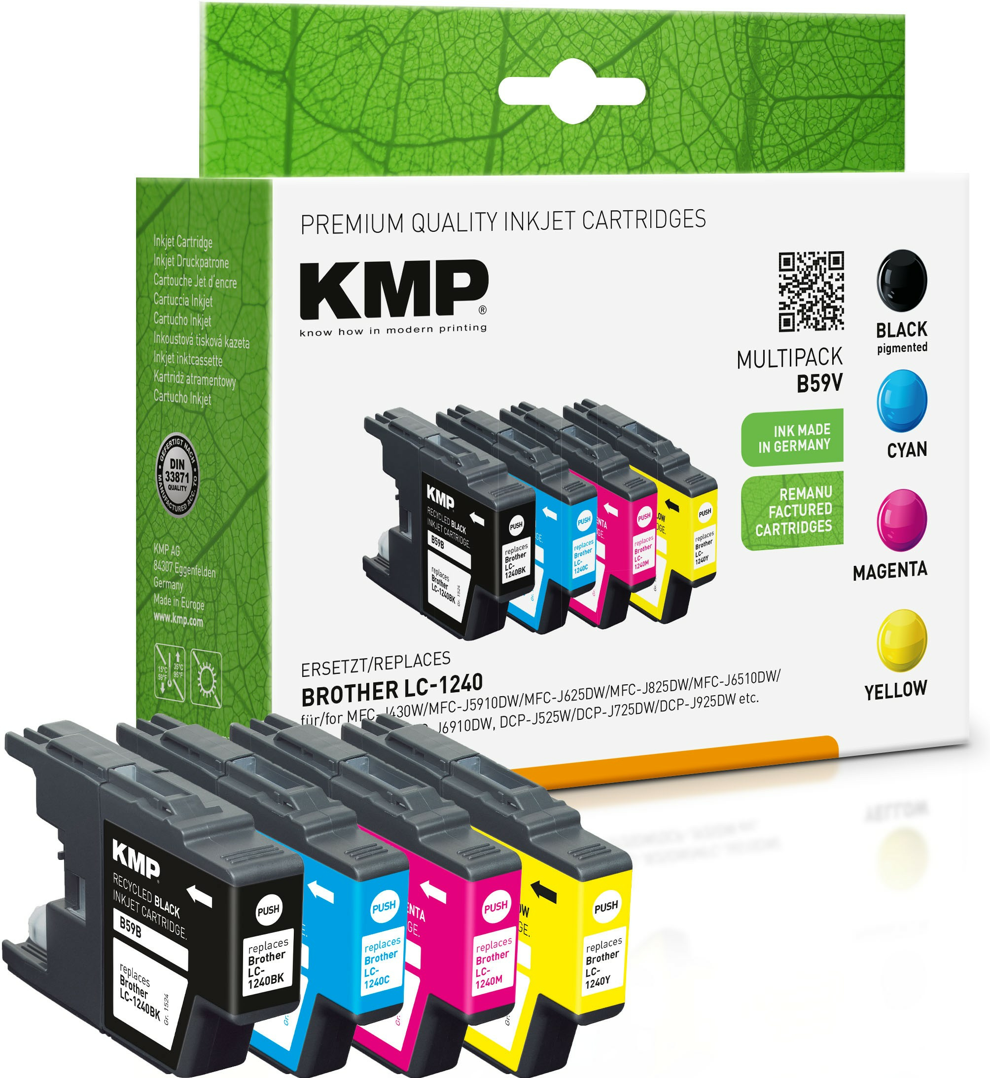 KMP Patrone Brother LC-1240 Multip.4x 600S. B59V