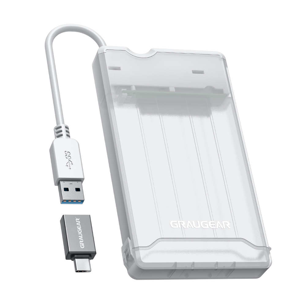 GRAUGEAR externes Festpl.Gehäuse 2,5"HDD/&shy;SSD USB 3.2 Alu