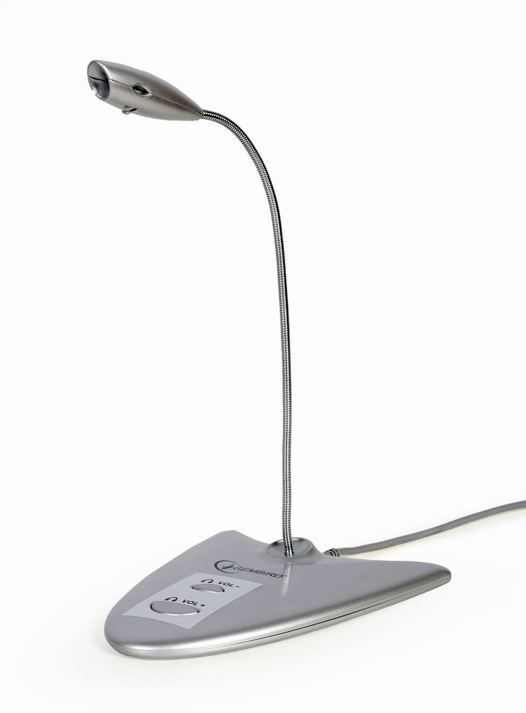 gembird USB 2.0-Tischmikrofon mit integrierter Soundkarte