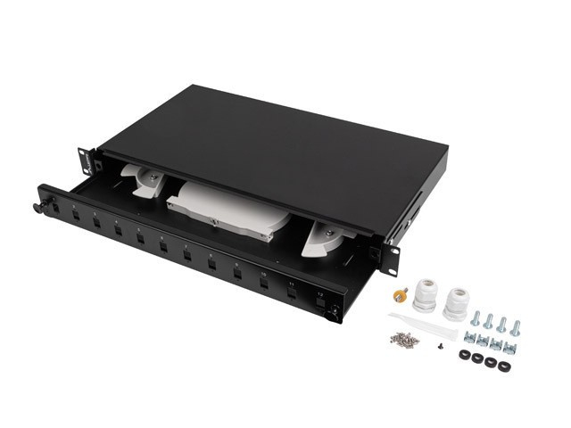 LANBERG 19" Fiber Patchpanel 1U 12xSC SIMPLEX/&shy;12xLC DUPLEX s