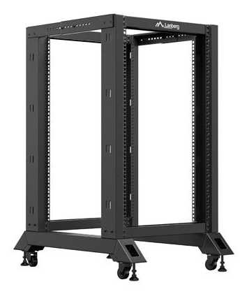 LANBERG 19" 18U 600x800 freistehendes, offenes Rack schwarz