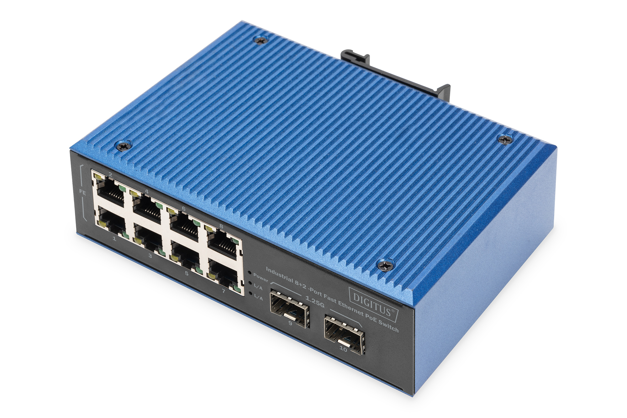 DIGITUS Switch 8+2 -Port Fast Ethernet PoE C/&shy;APC Stecker 5