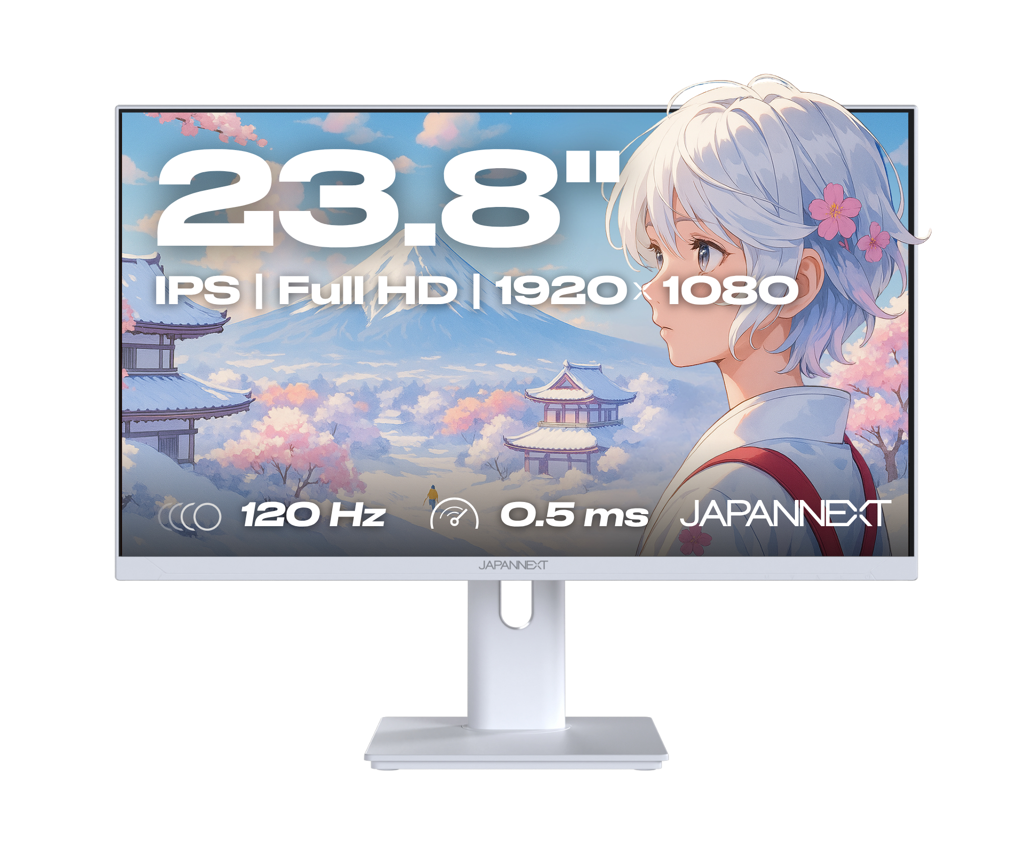 JAPANNEXT 60,5cm JN-I238FHD120F-HSP-W 16:9 HDMI weiß FHD JAPANNEXT 60,5cm JN-I238FHD120F-HSP-W 16:9 HDMI weiß FHD