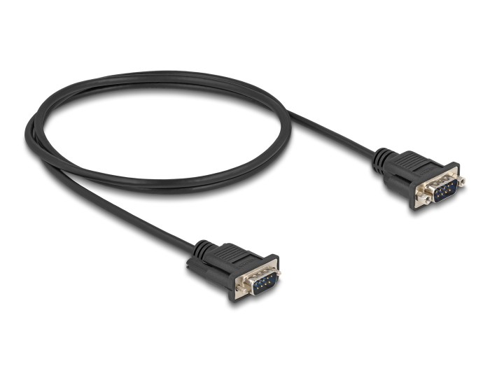DELOCK Seriell Kabel RS-232 D-Sub9 St zu St m. St-Gehäuse 1m