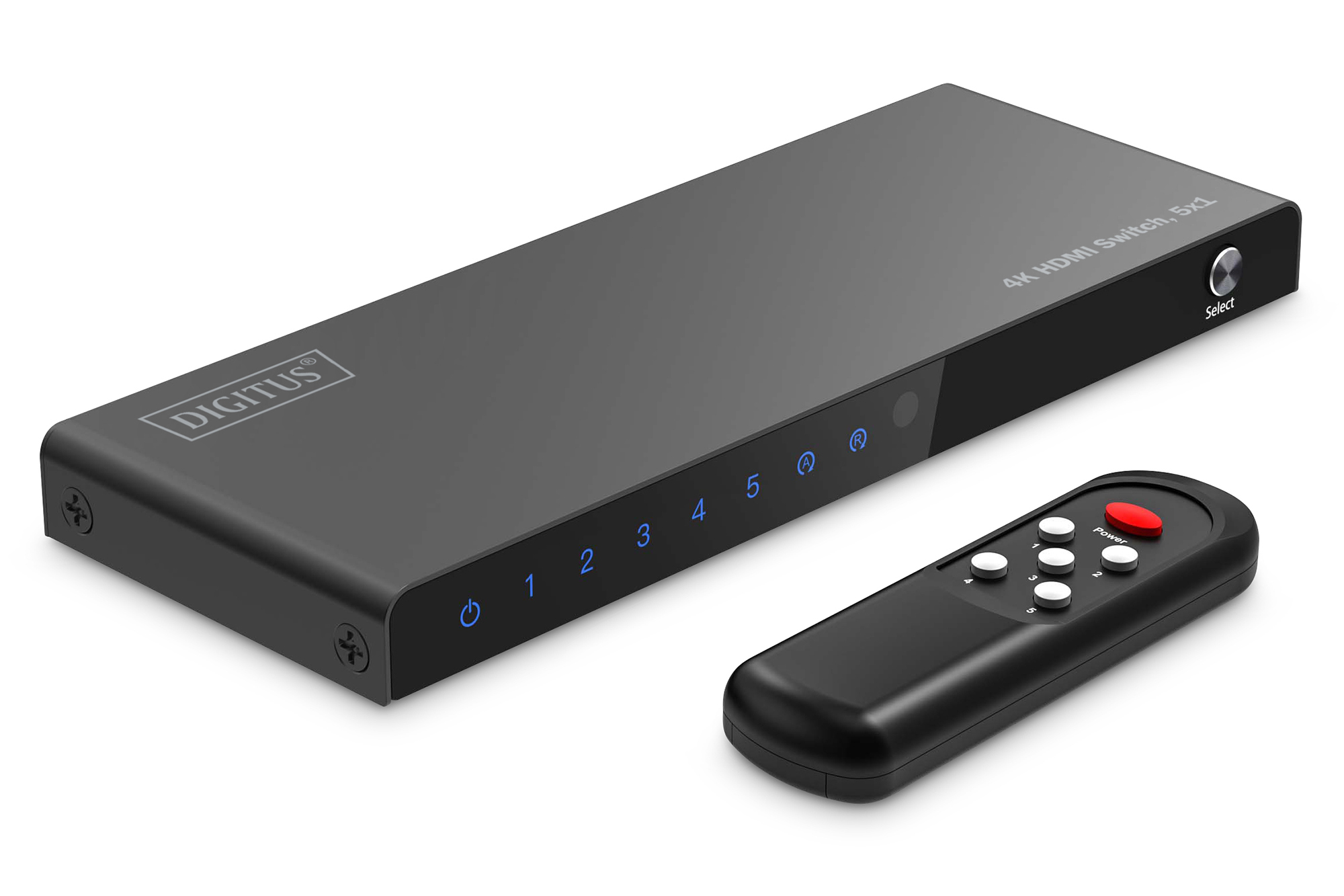 DIGITUS HDMI Switch, 5x1 4K/&shy;60Hz HDCP 2.3