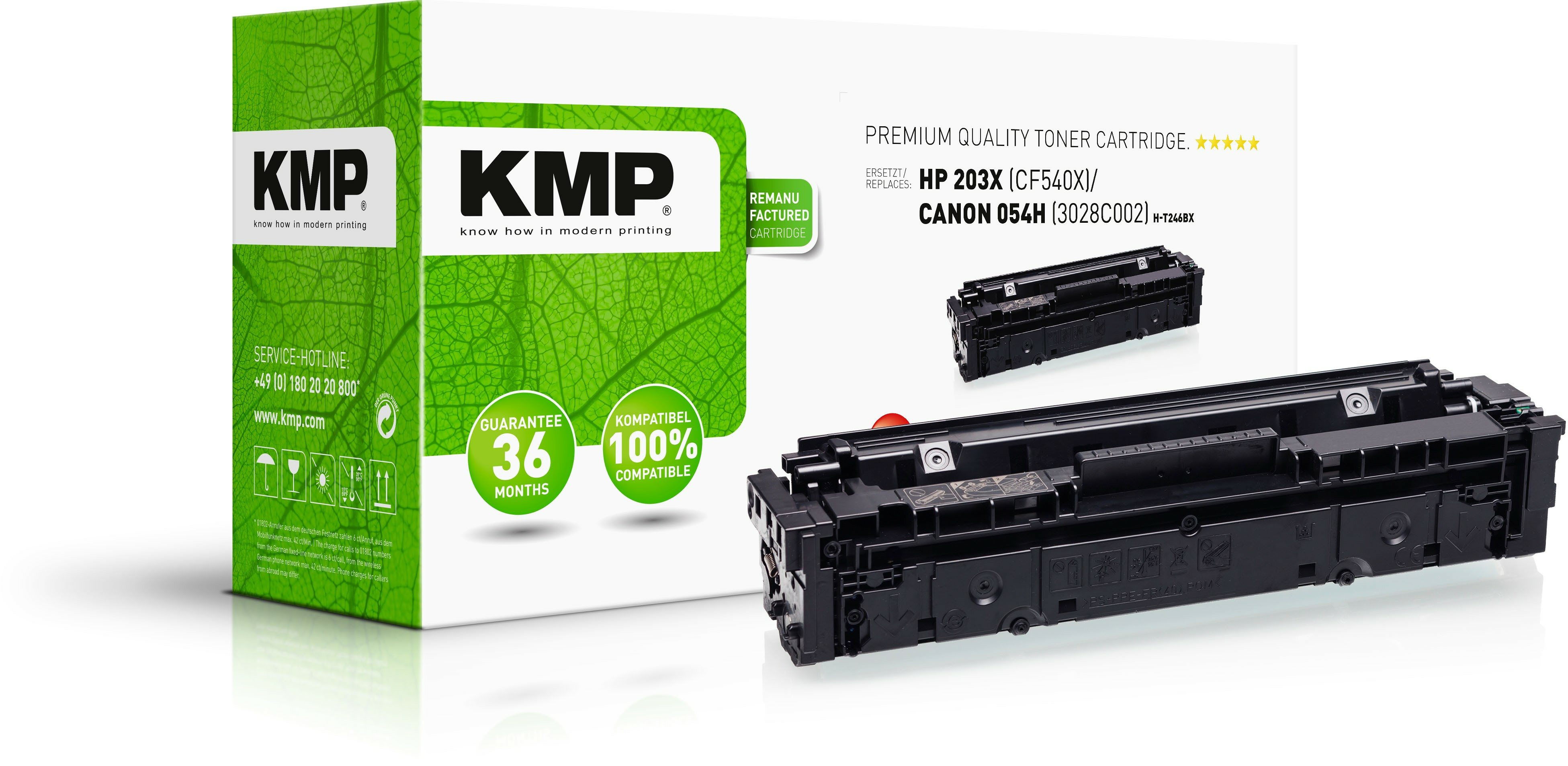 KMP Toner HP CF540X black 3200 S. H-T246BX remanufactured