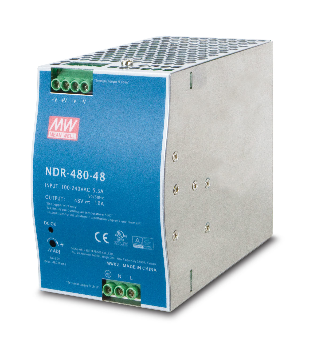 PLANET Din-Rail Power Supply (SDR-480-48) 48V 480W DC Single PLANET Din-Rail Power Supply (SDR-480-48) 48V 480W DC Single