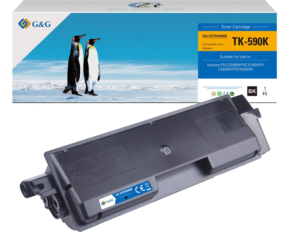 G&G Toner kompatibel mit Kyocera TK590K/&shy; 1T02KV0NL0