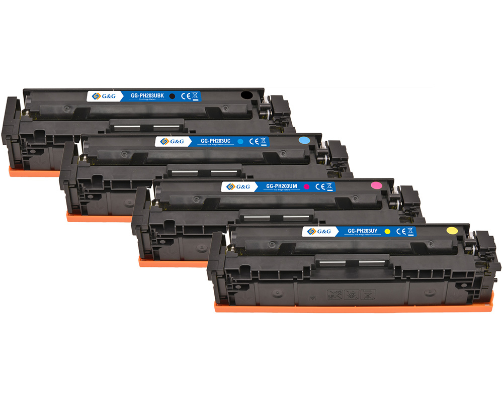 G&G Toner kompatibel zu HP 203A Schwarz Cyan Magenta Gelb