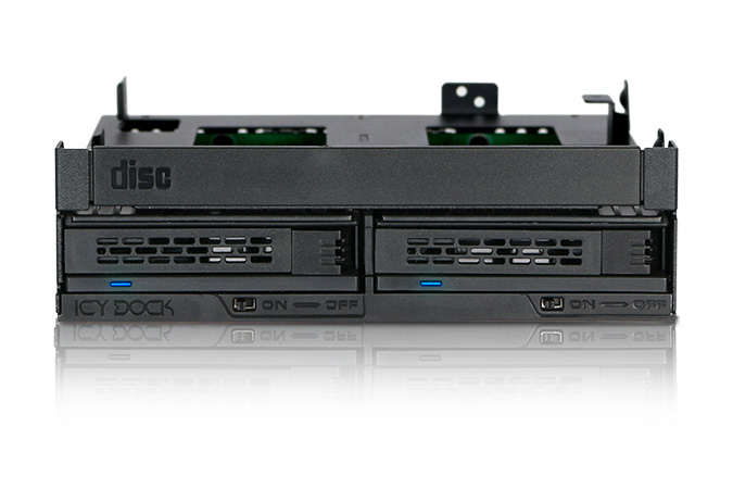 We-Ra. IcyDock 2x6,3cm SAS/&shy;SATA HDD&SSD in 5,25"+ 1xslim ODD ret