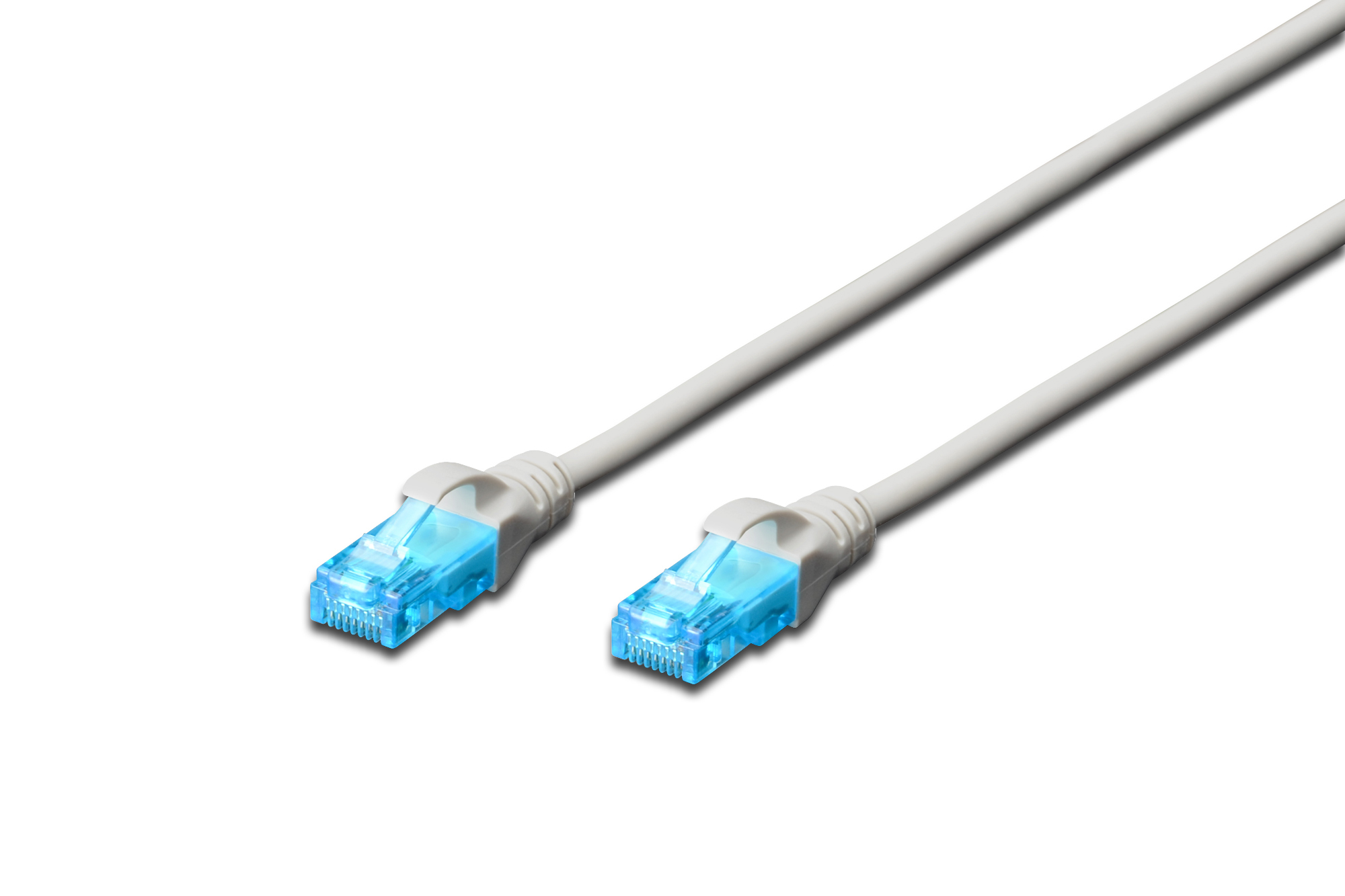 DIGITUS Patchkabel Cat5e U/&shy;UTP 2xRJ45 1,0m CCA grau Hebels. Poly