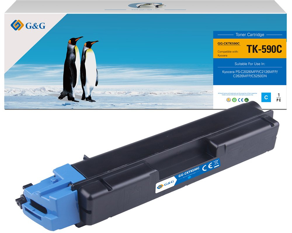 G&G Toner kompatibel mit Kyocera TK590C/&shy; 1T02KVCNL0