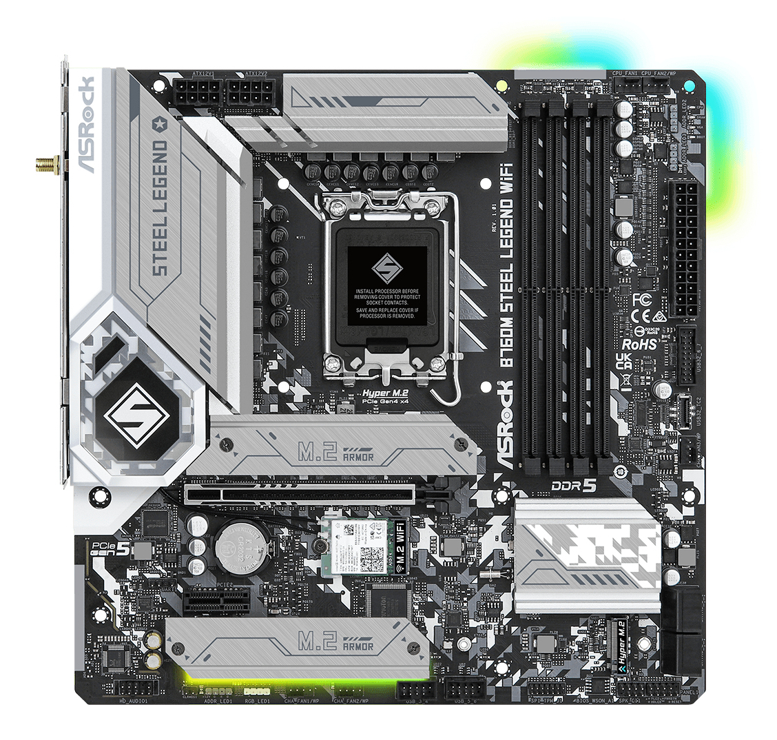 ASRock B760M Steel Legend WiFi  1700 mATX HDMI/&shy;DP       DDR5 ret