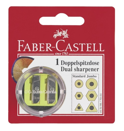 FABER-CASTELL Doppelspitzdose rund Blister