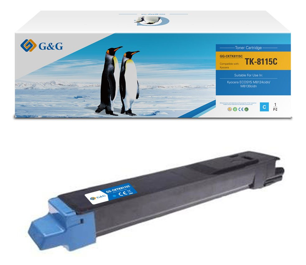 G&G Toner kompatibel mit Kyocera TK-8115C/&shy; 1T02P3CNL0