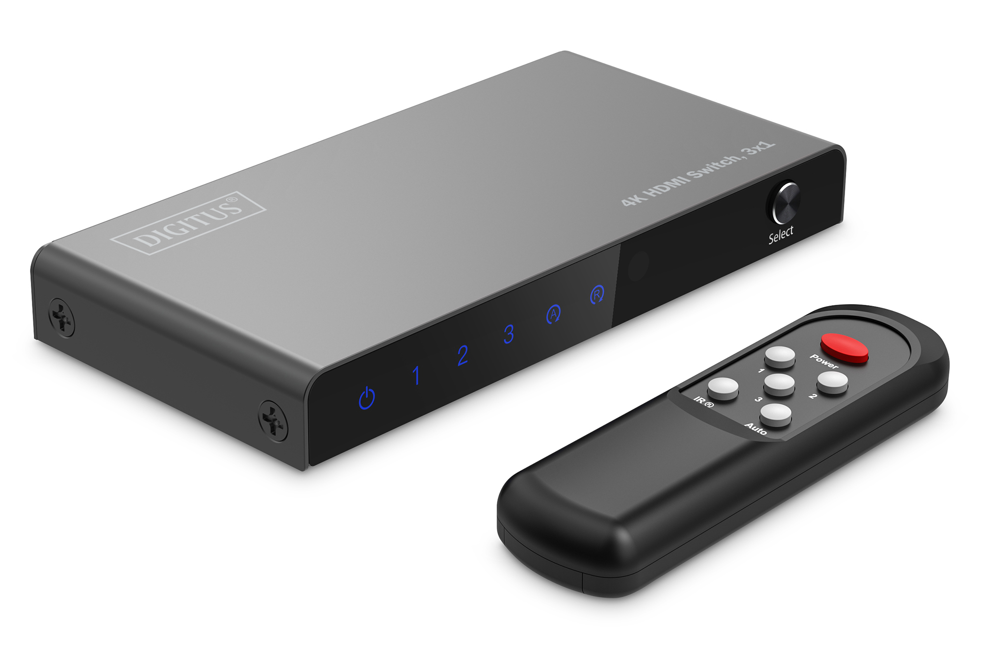 DIGITUS HDMI Switch, 4x1 4K/&shy;60Hz HDCP 2.3