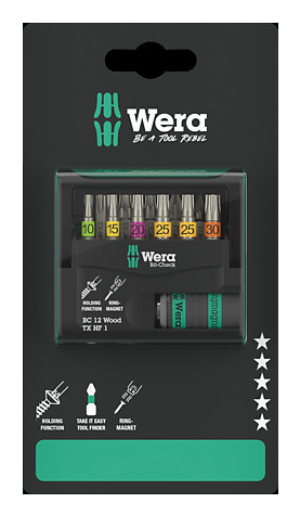 Wera Bit-Check 12 Wood TORX HF 1 SB