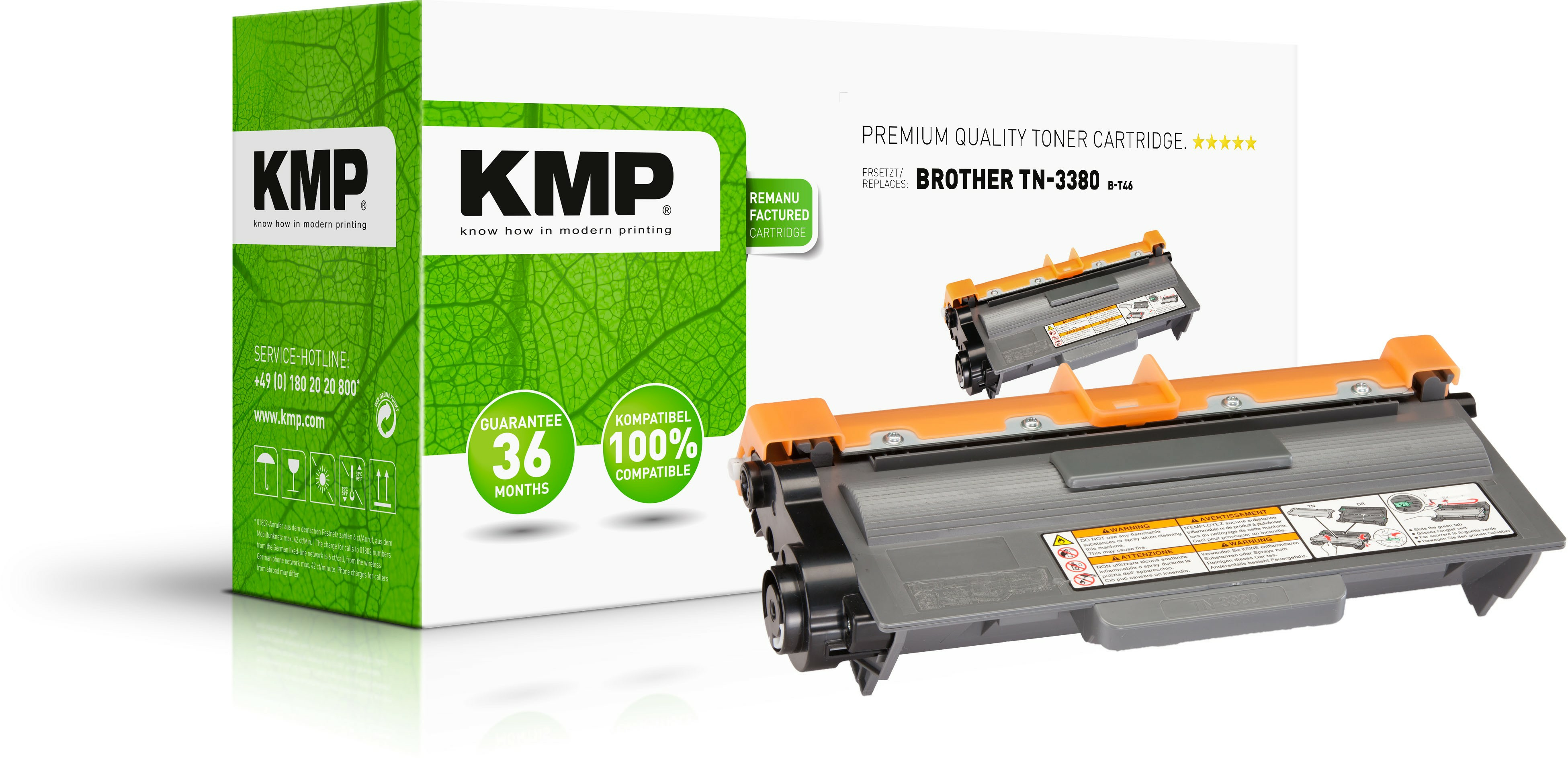 KMP Toner Brother TN-3380/&shy;TN3380 black 8500 S. B-T46 remanufactu