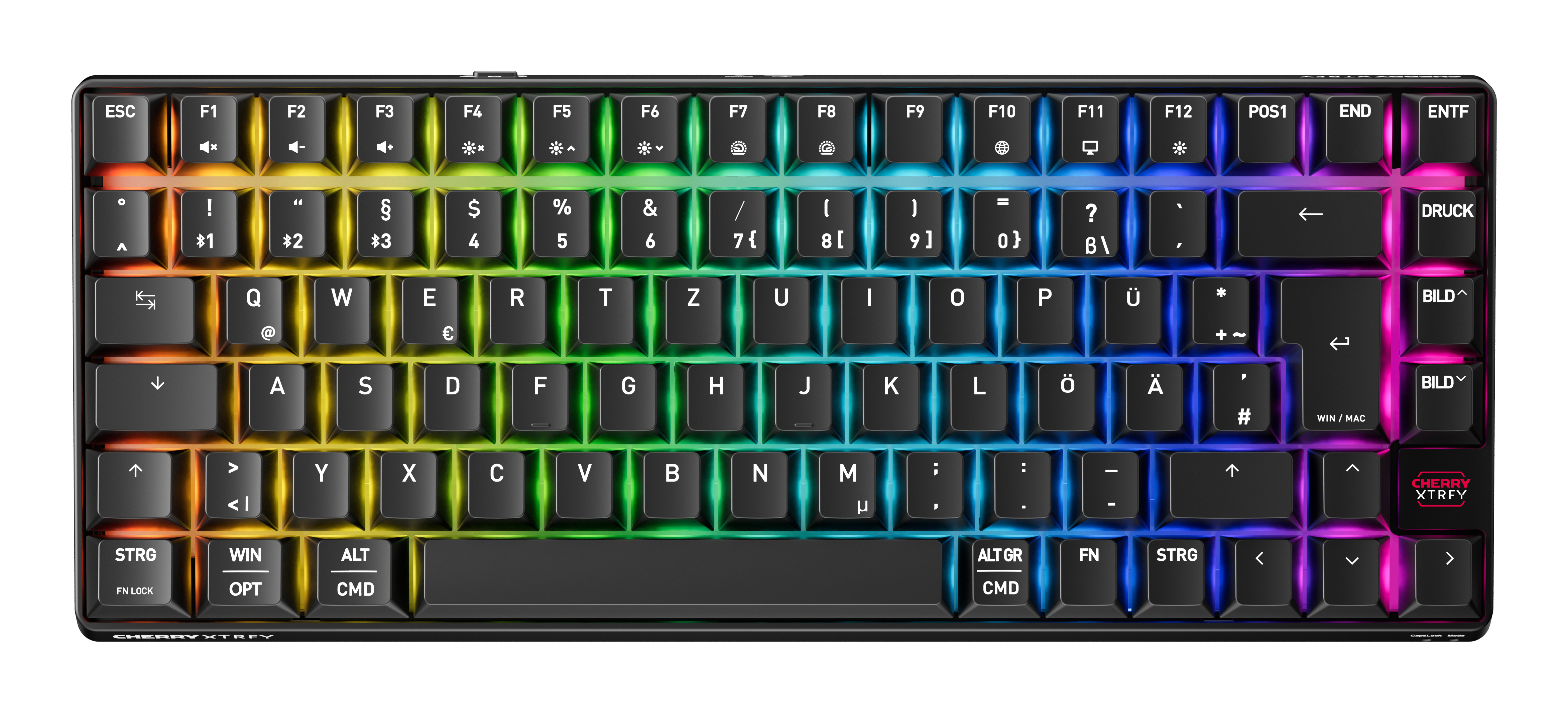Cherry K33 Compact Wireless Tastatur DE Layout black