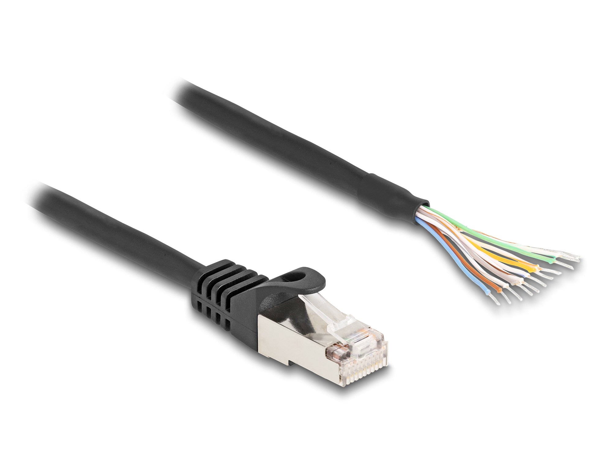 DELOCK Kabel RJ50 Stecker zu offenen Kabelenden S/&shy;FTP 0,25m