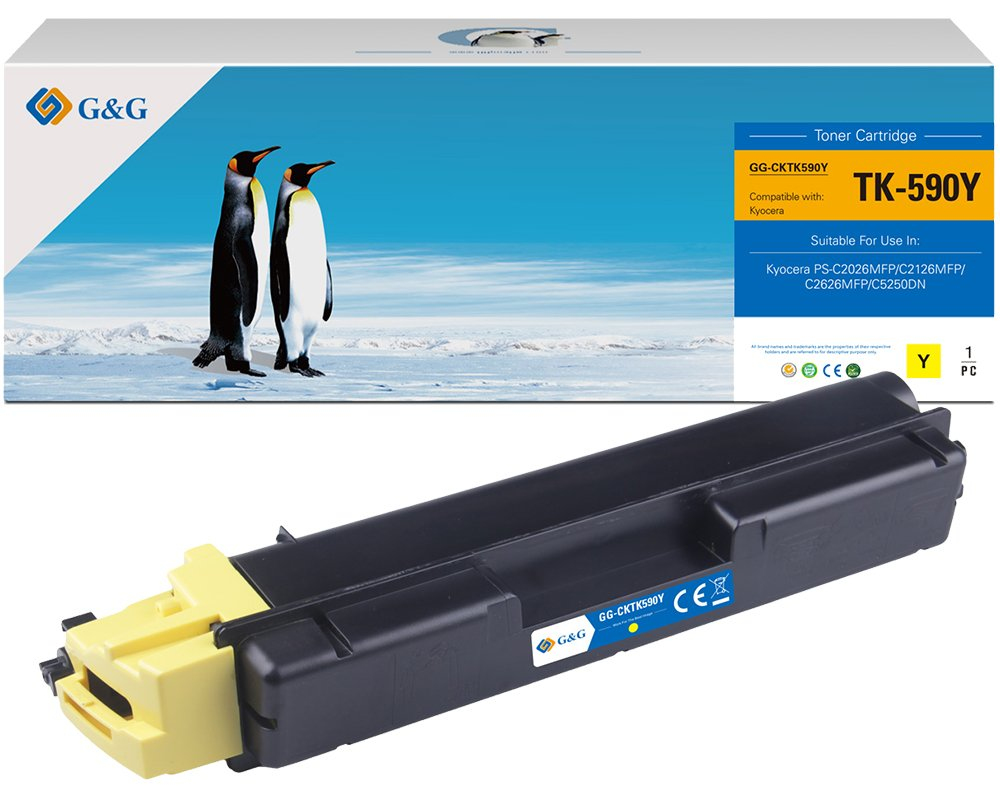 G&G Toner kompatibel mit Kyocera TK590Y/&shy; 1T02KVANL0