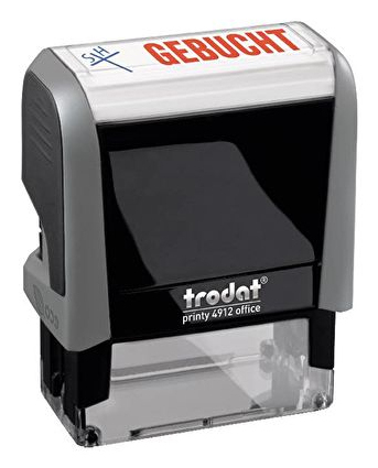 WEDO Stempel Office Printy 4912, Modell 4.0, Text Gebucht