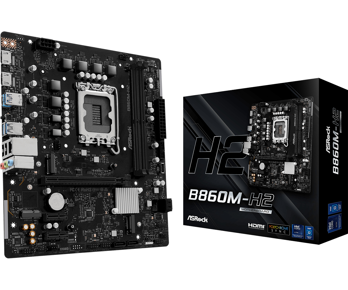 ASRock B860M-H2 1851 mATX HDMI DDR5 ASRock B860M-H2 1851 mATX HDMI DDR5