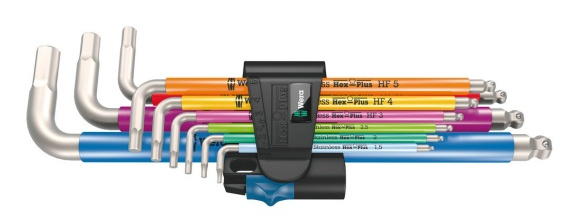 Wera 3950/&shy;9 Hex-Plus Multicolour HF Stainless 1