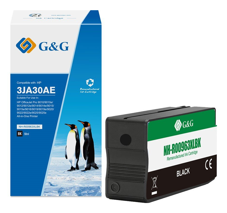 G&G Tintenpatrone kompatibel HP 963XL/&shy; 3JA30AE XL-Schwarz