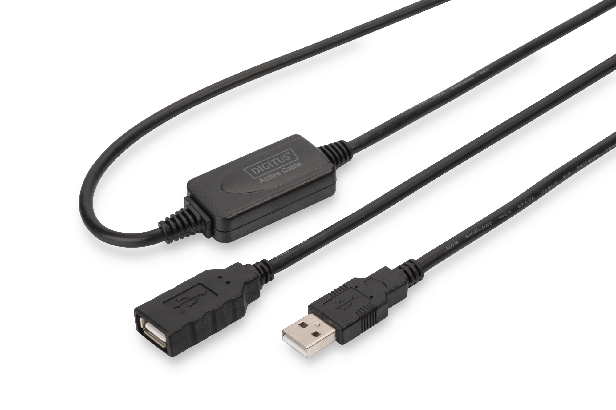 DIGITUS USB 2.0 Verlängerungskabel Aktiv Typ A -A 10m schwar DIGITUS USB 2.0 Verlängerungskabel Aktiv Typ A -A 10m schwar