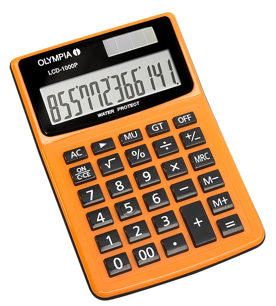 Olympia Taschenrechner LCD-1000P orange