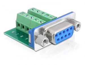 DELOCK Adapter Terminalblock 10Pin -> D-Sub9 Buchse