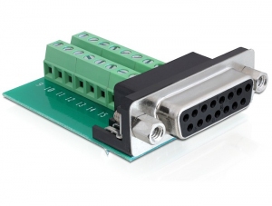Adapter Delock D-Sub15 15pin Gamesport Bu -> Terminal 16pin