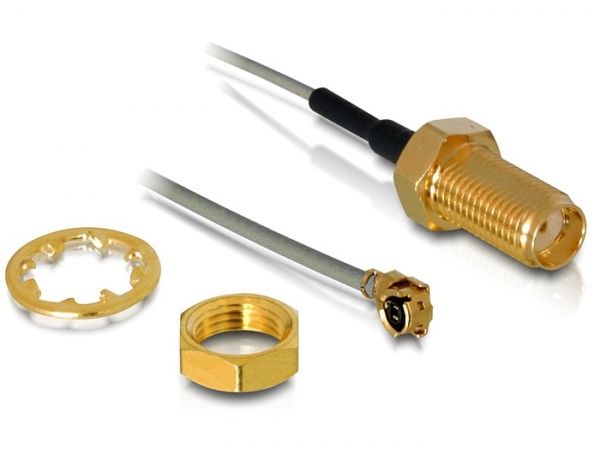 DELOCK HF Kabel I-PEX -> SMA St/&shy;Bu 0.20m