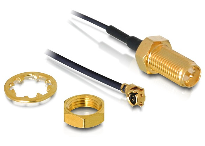 DELOCK HF Kabel I-PEX -> RP-SMA St/&shy;Bu 0.35m
