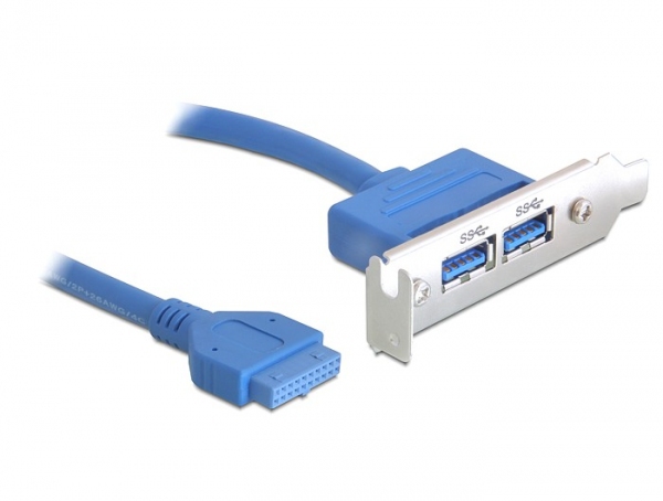 DELOCK Slotblech 2x USB3.0 LowProfile DELOCK Slotblech 2x USB3.0 LowProfile