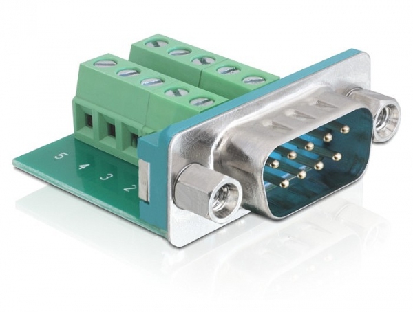 DELOCK Adapter Terminalblock 10Pin -> D-Sub9 Stecker DELOCK Adapter Terminalblock 10Pin -> D-Sub9 Stecker