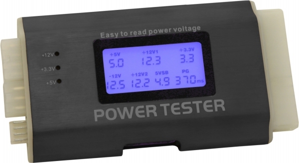DELOCK Netzteiltester für ATX, BTX, ITX 20/&shy;24pol +Dis