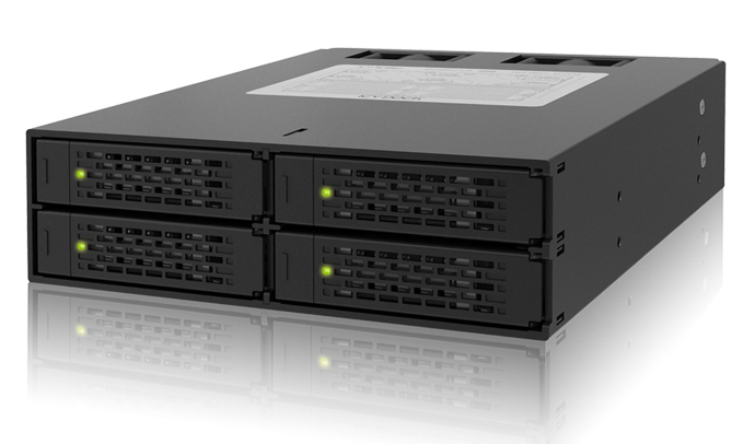 Backplane IcyDock 4x6,3cm SATAI-III in 1x5,25" HDD/&shy;SSD sw