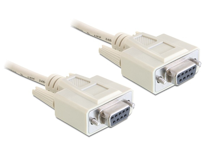 DELOCK Nullmodemkabel D-Sub9 -> D-Sub9 Bu/&shy;Bu 5.00m