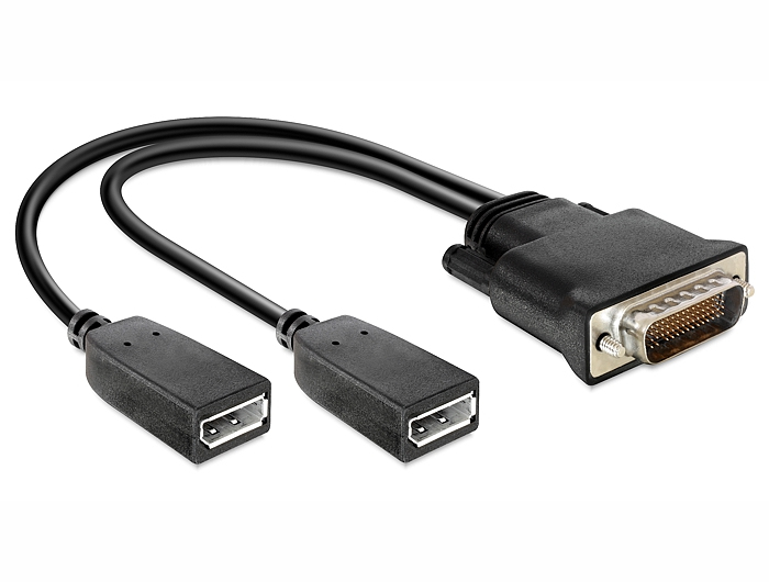 Displayport-Kabel Delock 2x DPort -> DMS-59 Bu/&shy;St 0,25m