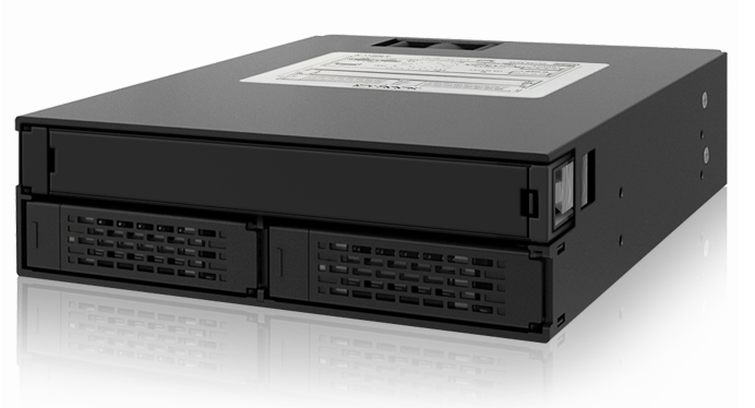 Backplane IcyDock 2x6,3cm SATAI-III/&shy;SAS in 1x5,25" HDD/&shy;SSD